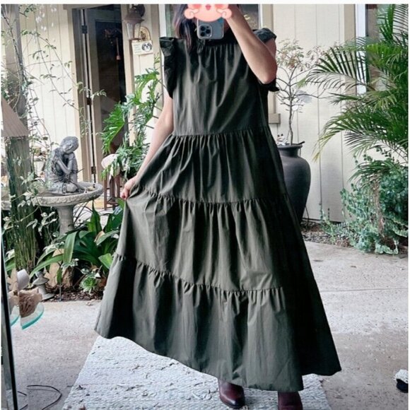 Chepe Black Tiered Ruffle Sleeve Maxi Dress - Picture 9 of 11